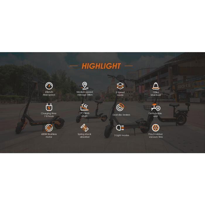 KuKirin G2 Pro -- Складной электрический самокат - 1000 Вт - 48 В - 15,6 Ач - 45 км/ч - Запас хода 58 км