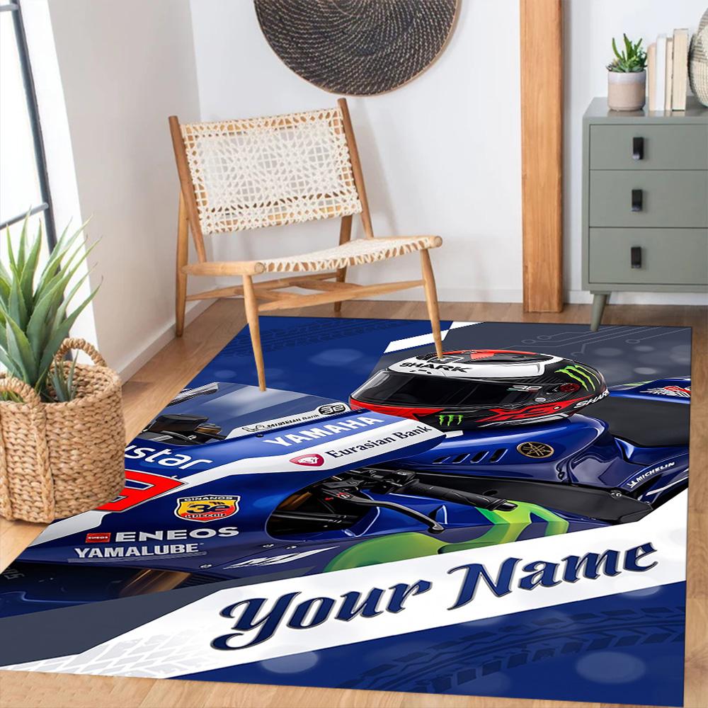 Jorge Lorenzo Customized Name Floor Rug Office Rug Suitable For Study Room Living Rooms Balcony Playrooms Antislip Rug Decorate Offices