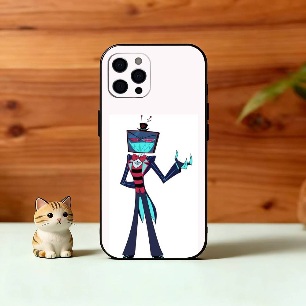 H-Hazbin V-Vox Чехол для телефона для iPhone 17, 16, 15, 14, 13, 12, 11 Plus, Pro Max, Другие Мягкий Черный Чехол