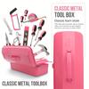 Набор из 32 розовых бытовых инструментов, прочный металлический набор ручных инструментов, классический ящик для инструментов в амбарном стиле, прочные женские металлические ручные инструменты