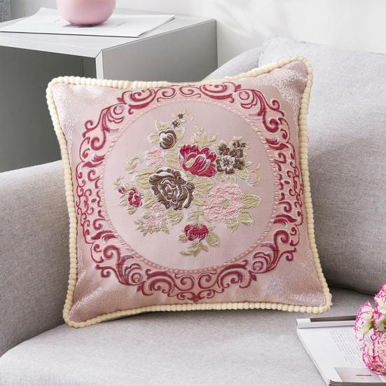 Квадратная наволочка, модная вышивка, мягкая текстура, квадратная наволочка 45x45 см, квадратная наволочка с цветочным узором, украшение для дивана