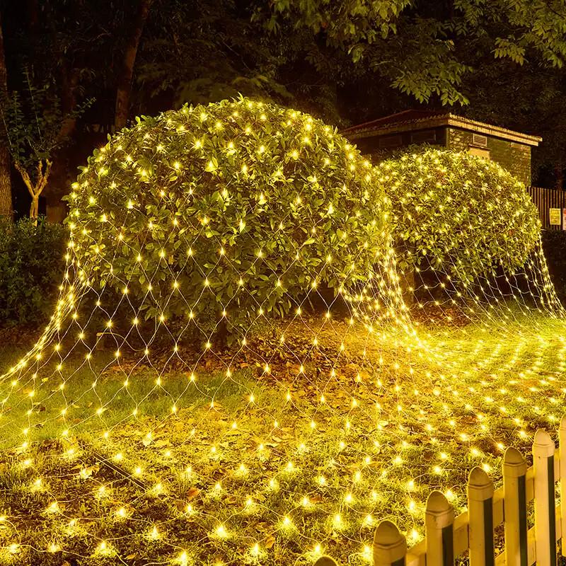 Juchenyun Outdoor LED Decorative Net String Lights
