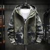 Bomber Jacket Men Fashion Casual Camping Jacket Coat Windproof Hooded Windbreaker Coats Male Oversize Outerwear 4XL