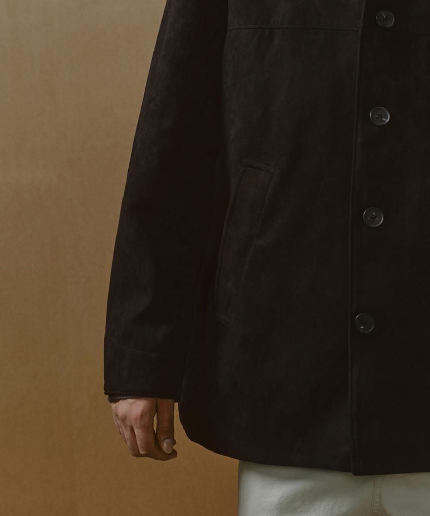 Musinsa Standard Synthetic Suede Car Coat [Black]