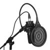 Professional Microphone Popping Filter Blowout Prevention Net With Double Layer Metal Mesh for Studio Recording