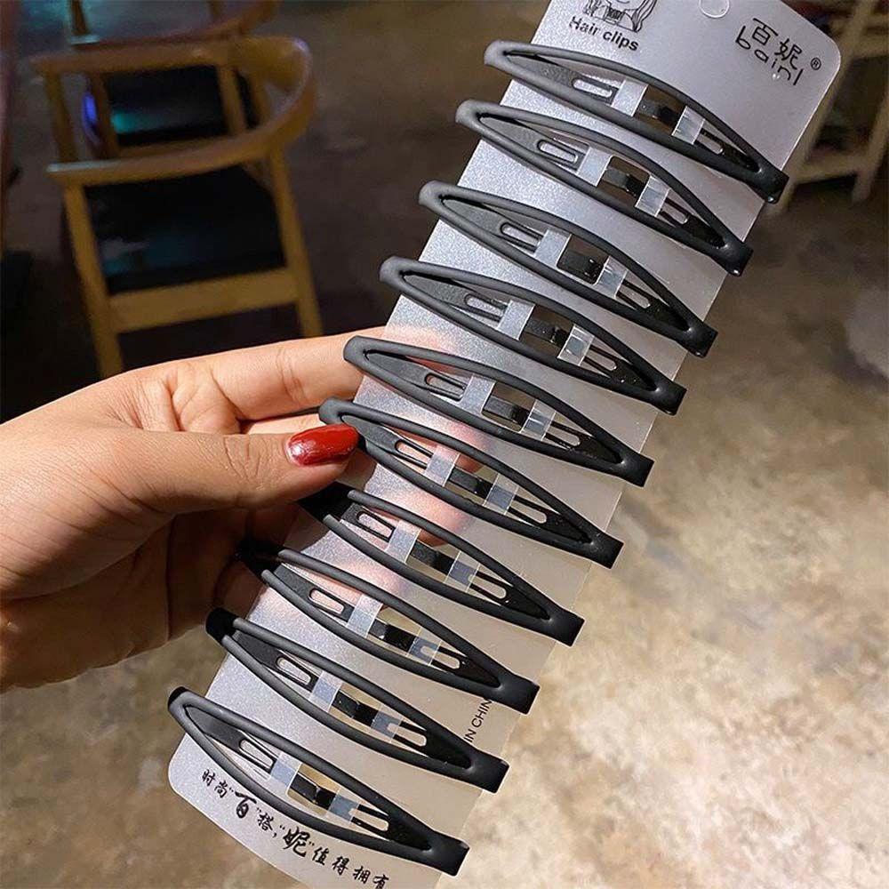 Shaped Makeup Hair Grip Hair Accessories Bangs Clip Hair Clips Black Barrettes Hairpins Set