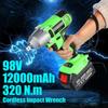 98VF 320 N.m Electric Impact Wrench Drill Green Rechargeable Cordless Impact Wrench Power Tool with Battery