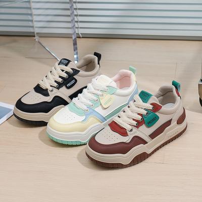 2025 весна маленькие белые туфли новая корейская версия ins женские студенческие туфли для увеличения роста на платформе спортивные туфли для скейтбординга повседневная обувь женская YDJ07