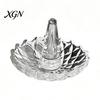 Glass Ring Dish for Wedding Holder, Water Ripple Elegant Jewelry Dish, Clear Decorative Storage Dresser Trinket Tray Bedside Table And Bathroom
