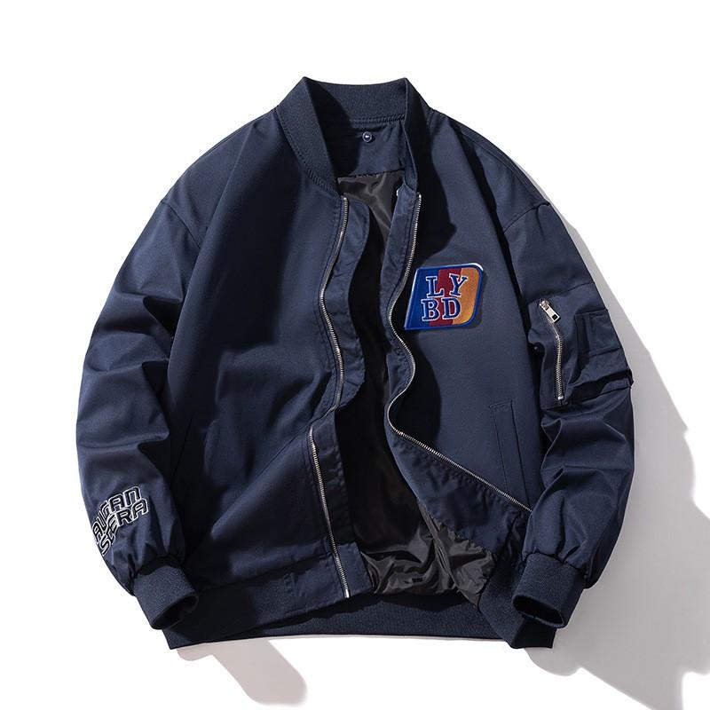 Mens Oversized Baseball Jacket Casual Bomber Style Loose Fit Outerwear