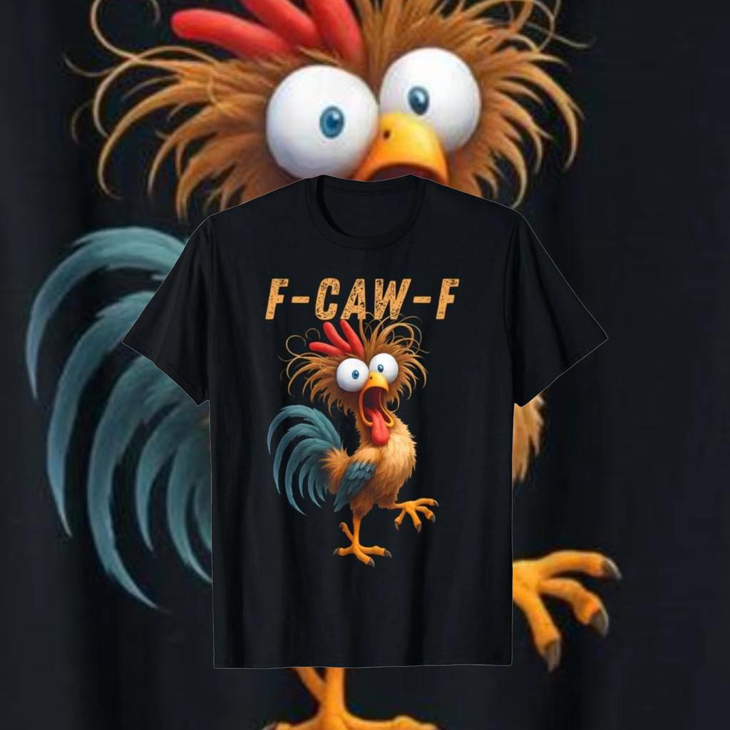 Винтажная футболка с мемом про курицу F-CAW-F, забавная футболка с принтом животного, повседневная уличная одежда, унисекс