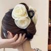 YHJ Новая стереоскопическая заколка для волос в виде цветка розы, ручная работа, тканевые цветы, зажим для волос, милый зажим-акула, аксессуары для волос для женщин