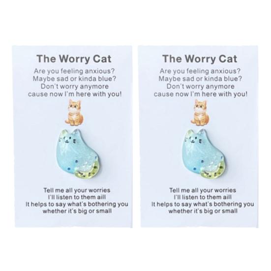 Pocket Hug Card Positive Cat with Emotional Inspirational Support Card Pocket Cat Positivity