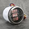 52mm 2in 3‑In‑1 Gauge Water Temperature Voltage Liquid Level Display European Standard 0‑190ohmBlack Dial
