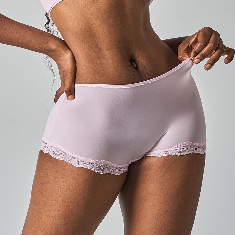 Женские кружевные трусики средней посадки - Сексуальные, с вырезами, высокоэластичные, удобные спортивные боксеры для йоги