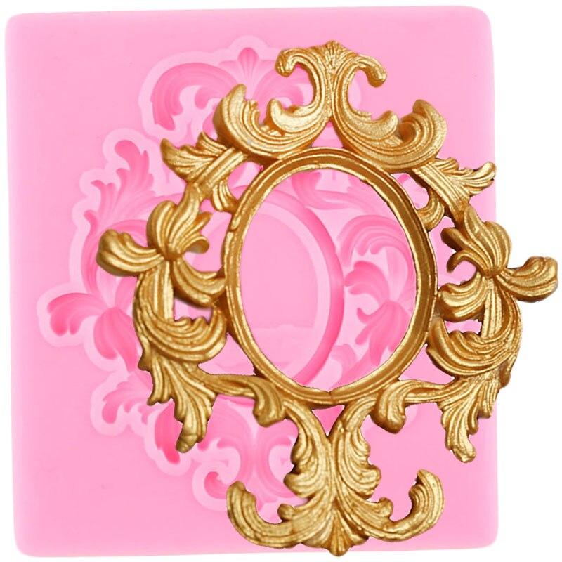 DIY зеркальная рамка, инструменты для украшения торта из помадки, шоколадный торт, силиконовые формы, кухонные формы для выпечки