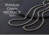 Phiten Titanium Chain Necklace, 65cm, Made with Pure Titanium, Silver, Accessory, Curb Chain, Length 40-65cm, Men's and Women's