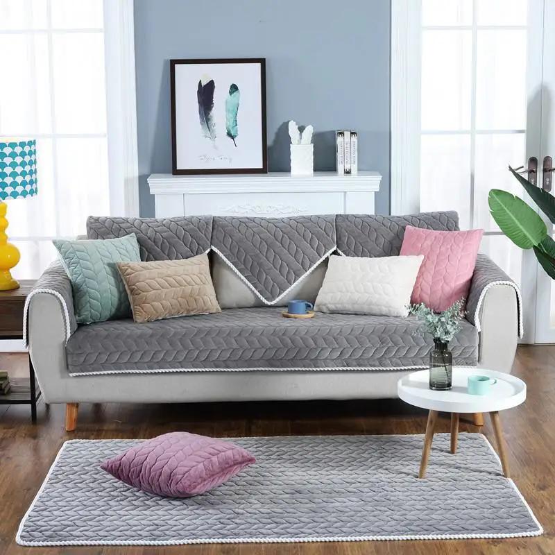 1pcs Modern Minimalist and Fashionable Winter Sofa Covers Plush Sofa Cushion Dog Bed Cover Pet Blanket for Furniture Bed Couch