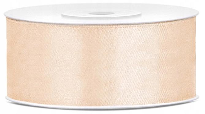 Satin Ribbon, Cream, 25mm/25m 1pc