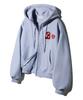 Худи на молнии Bakken Heart B Crop Bk7980_Голубое