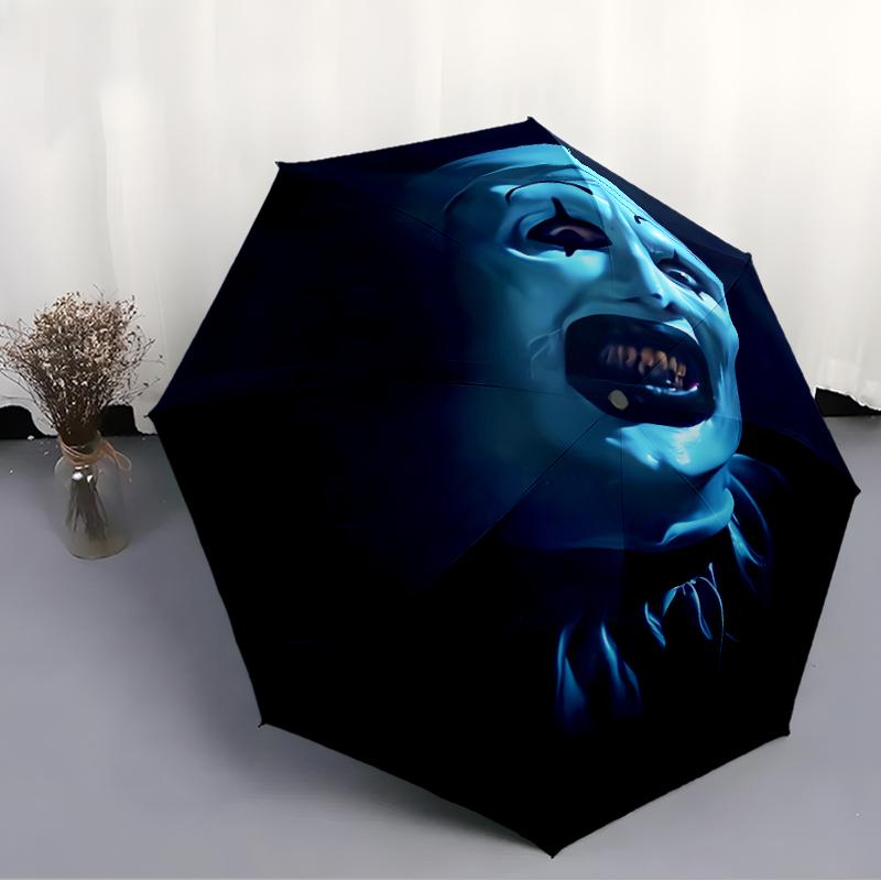 Printed Art the Clown Terrifier1-Printed Folding Umbrella,Outdoor,Leisure,And Travel Umbrella,Durable Umbrella Fabric,Birthday And Holiday Gift
