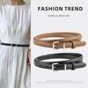 All-match Fashion Casual Student Women's Genuine Leather Belt with Jeans High-end Decoration Women's Thin Belt