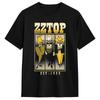Музыкальная группа ZZ Top Футболки Мужские 100% Хлопок Винтажные Футболки Круглый вырез Футболки с коротким рукавом Одежда Печать