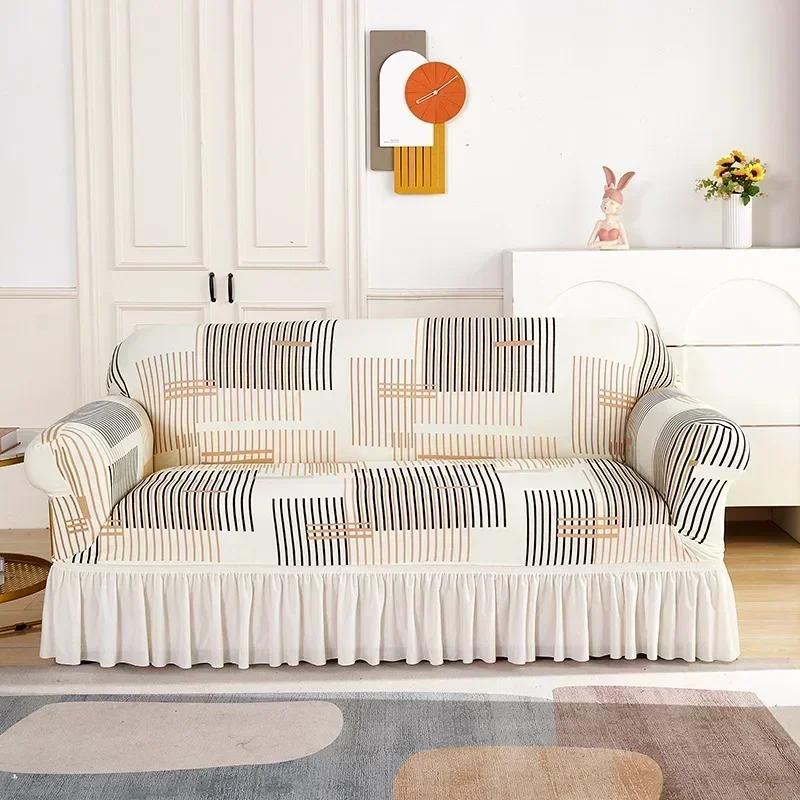 Elastic Sofa Cover for Living Room Adjustable Couch Cover Corner L Shape Stretch Sofa Slipcover Combination Chaise Home Decor