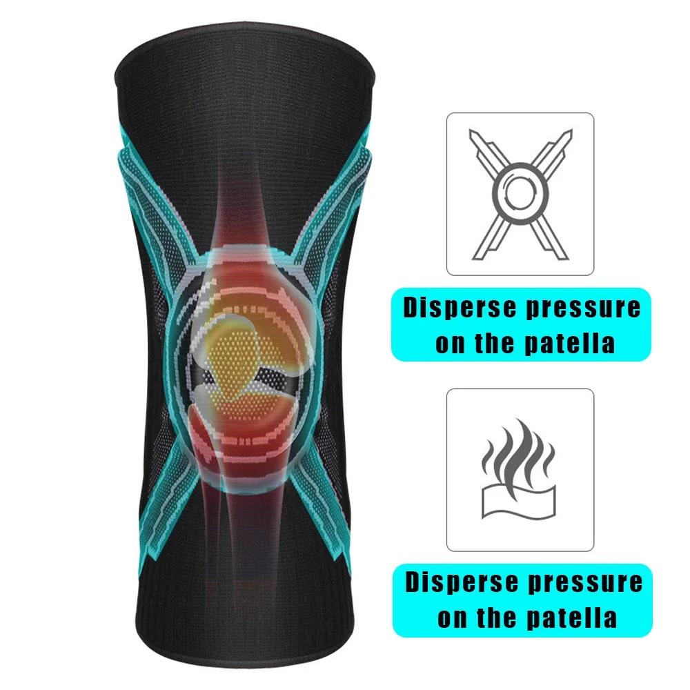 1 Piece Compression Knee Brace Patella Stabilizer Women Mens Knee Support Sports Knee Brace Basketball