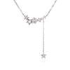 Sterling Silver Moissanite Star Necklace - Luxury Versatile Fashion Clavicle Chain