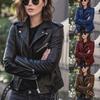 Women's European & American Slim Leather Motorcycle Jacket - Spring/Autumn