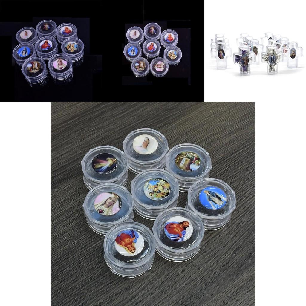 Durable Plastic Rosary Box With Unique Random Image For Baptism And Wedding Gifts