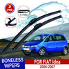 For FIAT Idea 2004-2007 Car Windshield Wiper U-type Soft Rubber Frameless Bracketless Car Wipers 22"+16"