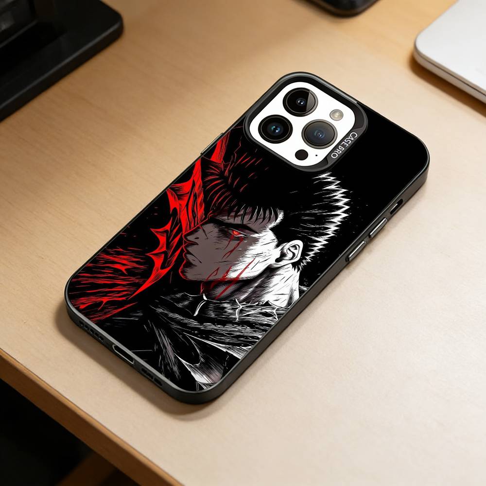 Чехол для телефона с изображением Гатса из аниме Берсерк Для iPhone 17,16,15,14,13,12,11 Plus,Pro Max,XS,Красочный серебряный чехол для телефона Funda Cover