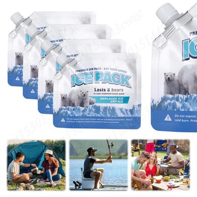 Гелевый пакет со льдом, наполненный водой, до 48 часов, морозильные пакеты, долговечная гелевая охлаждающая сумка для кемпинга, рыбалки