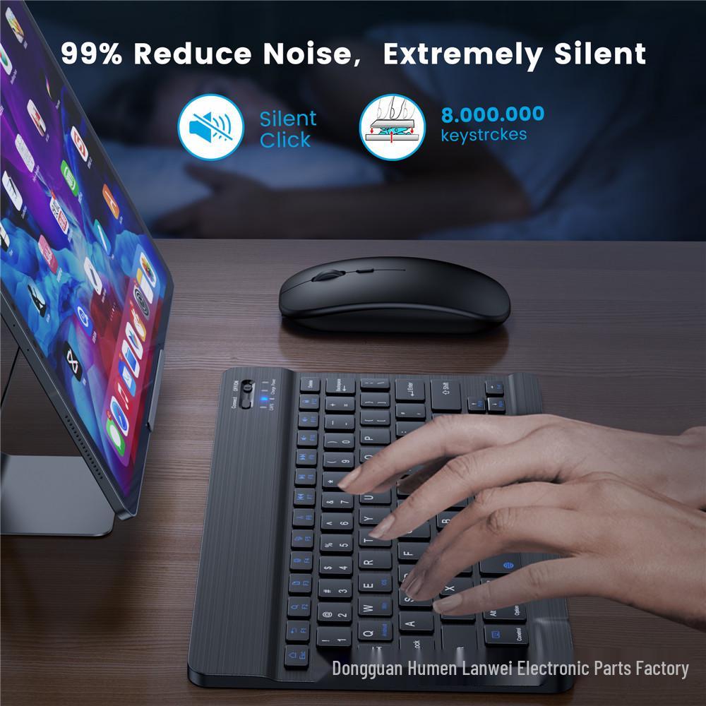 Многоязычная 10-дюймовая Bluetooth-клавиатура - Совместима с испанским, русским, тайским, арабским, пиньинь, традиционным китайским и Cangjie на планшетах iPad.