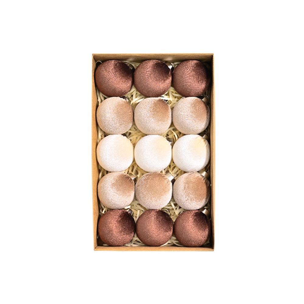 15 шт. флокированный бархатный рождественский шар-подвеска небьющиеся елочные украшения праздничный фестиваль декор