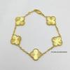 Yijia Gold-Plated Four Leaf Clover Bracelet - High Color Retention, Versatile & Stylish