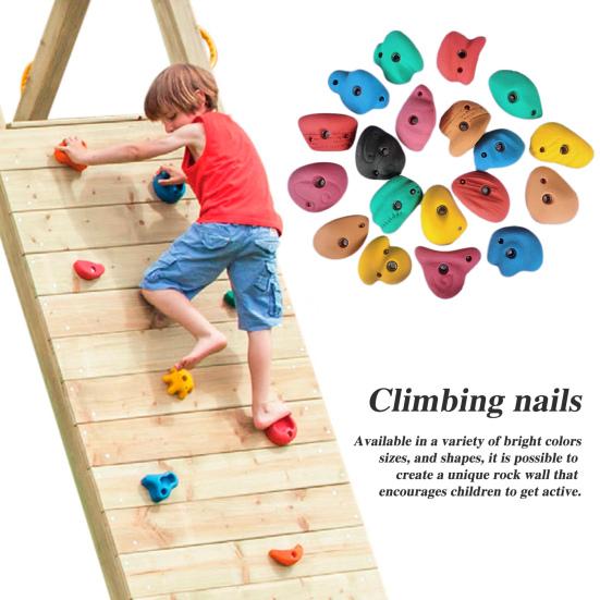 Rock Climbing Holds with Mounting Screw Holds Up To 230Lbs Kids Adults Rock Wall Holds