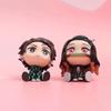 Demon Slayer Anime Figure Cute Tanjirou Nezuko Figurine Kawaii Zenitsu Inosuke Desktop Ornament Comic Toys For Birthday Gift