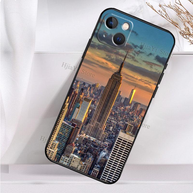 New York City Silicone Soft Cover For iPhone 18 13 12 11 14 Pro Max X XR XS Max 6 7 8 Plus SE2 12 Mini Case