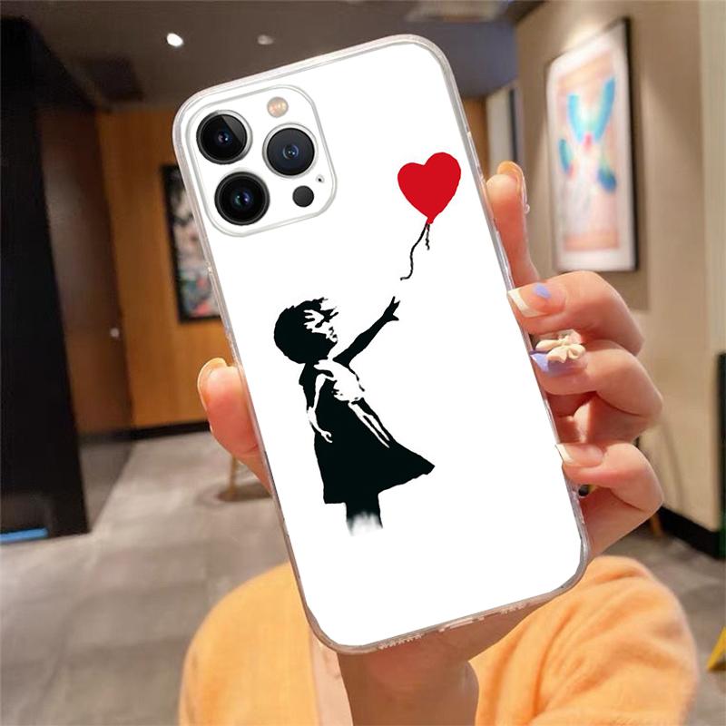 Чехол для телефона Banksy Street Art Graffiti Для iphone 17 Pro Max Air 16 15 14 13 Pro Max 15 16 Pro 15Plus