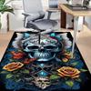 1PC Skull Butterfly Anti-slip carpet, suitable for Office, bedroomand playrooms. It can also be used as a sofa footrest cover-R73