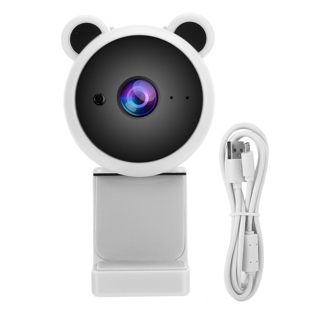 1080P HD USB Computer Camera Video Recording Digital Webcam BuiltIn Microphone for Live Broadcast(White )