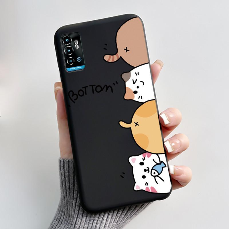 Милый Мультяшный Чехол Для ZTE Blade A71 Чехол-Крышка Для Optus X Swift 5G Печатный Корпус Защитная Крышка Мягкий Силикон Черный Корпус