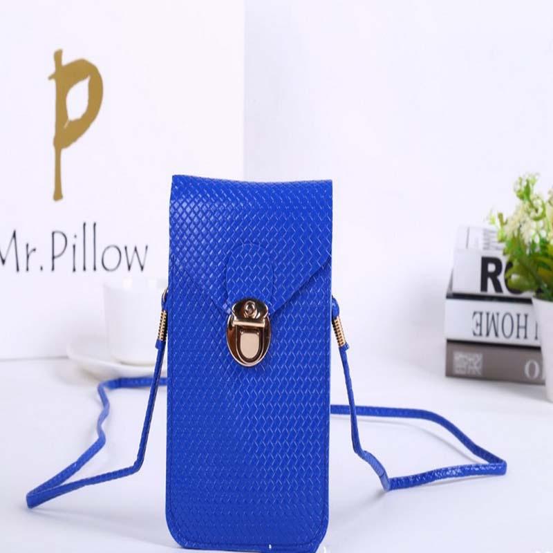 Classic Leather Women Cell Phone Wallet Pocket Purse With Shoulder Bags