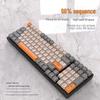 Механическая игровая клавиатура Wolf K6 980 с тремя режимами Bluetooth, с возможностью горячей замены. Настраиваемая для ноутбуков и киберспорта.