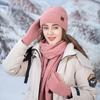 Knitted Hat Scarf Gloves Three Piece Set Winter Unisex Cold Resistant and Warm Scarf Three Piece Set