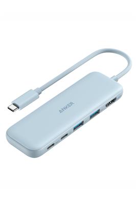 Anker 332 Хаб 100 Вт USB PD 4K HDMI 5 Гбит/с Порты данных USB-C (5-в-1) Синий, Поддержка, Порт, Высокоскоростная передача, USB-C/USB-A