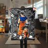 1 шт. Фланелевое одеяло с принтом Сон Гоку, Высокое качество, Для всех сезонов, Декор для дома, Тепло и уют, Идеально для рождественских подарков